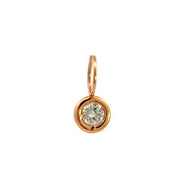 18K Rose Gold Diamond Bezel Charm / Pendant